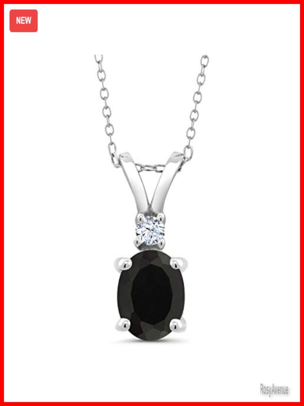 925 Sterling Silver Oval Birthstone Pendant Necklace 18 Inch
